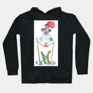 Perilous Pink Parasol - Stretching Portrait Classic Hoodie